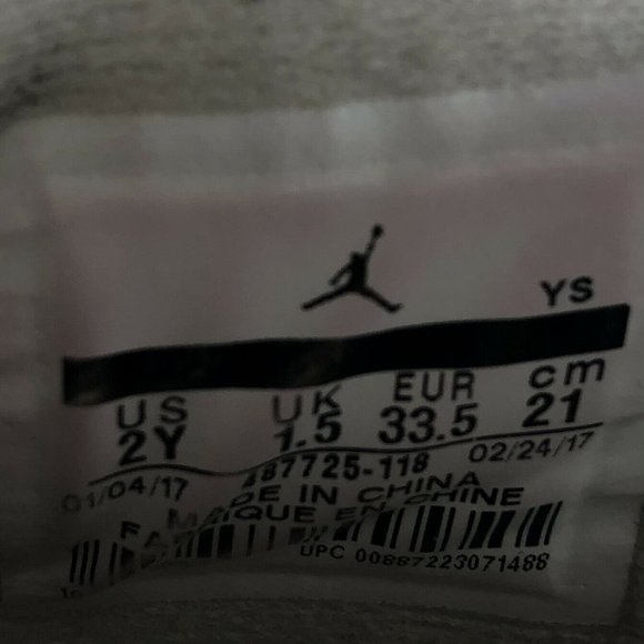 Jordan Unisex Kids Retro 4 Sand 2017 Shoes Size 2 - Picture 7 of 7